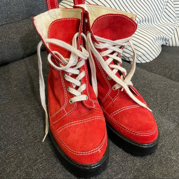 Nicole Saldana Chris Boot - Picasso Red Suede - 39 - Picture 8 of 10